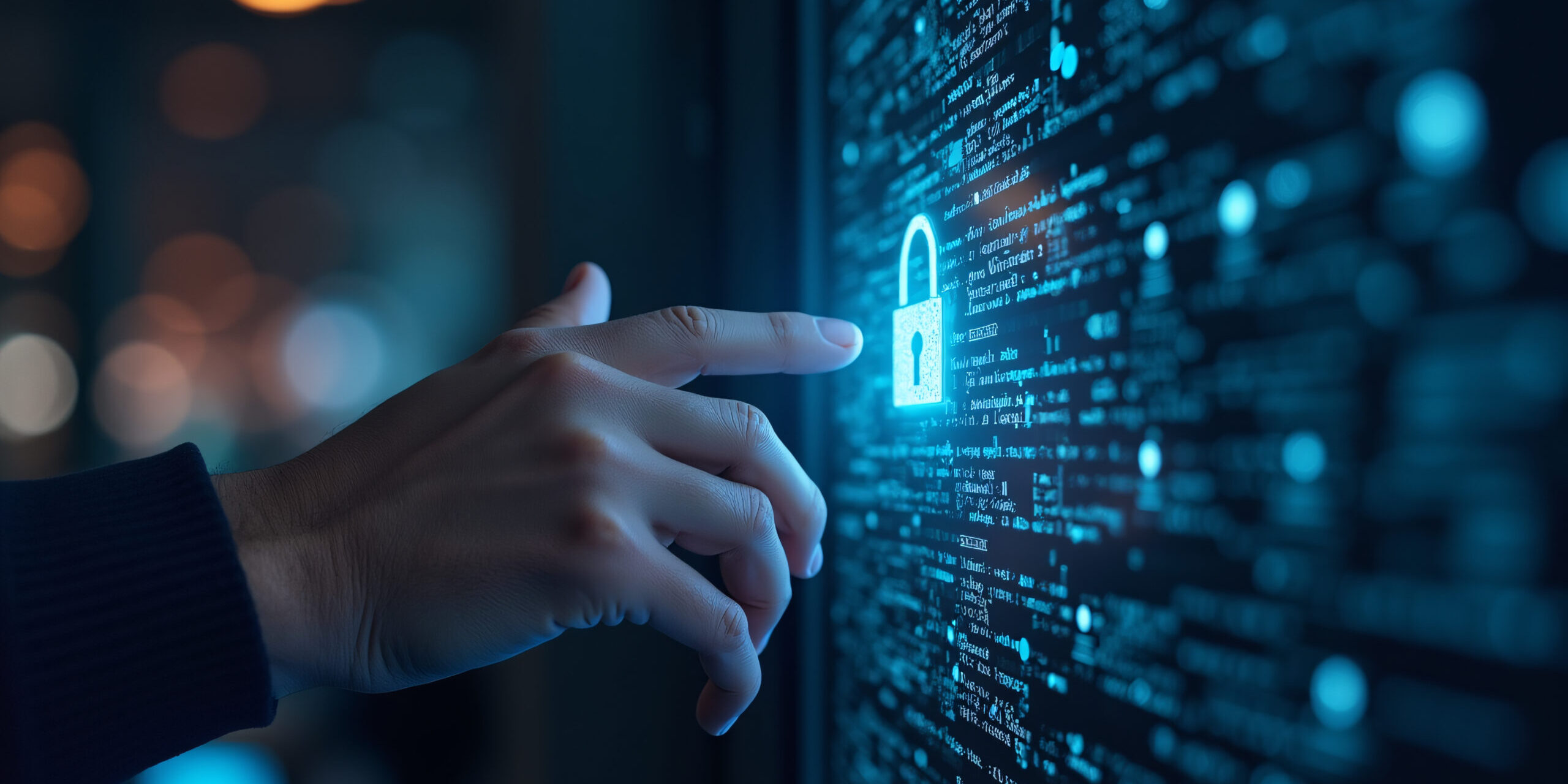 Person interacting with digital security interface to review Microsoft 365 audit logs and system activity.