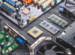 Assorted internal computer components showing aging hardware parts that may impact performance and security in business computers