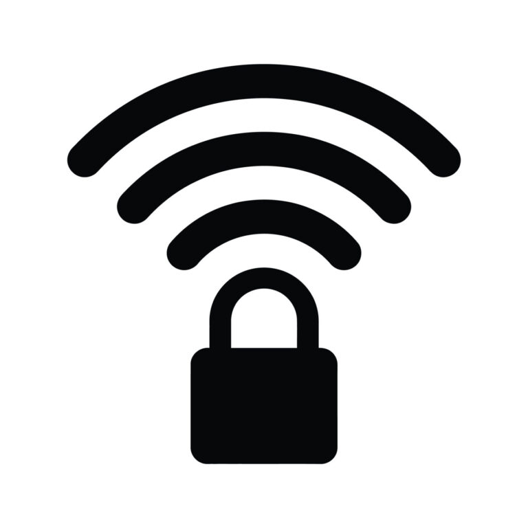 Guest WiFi Best Practices for Business Network Security Secure WiFi padlock icon representing a protected guest WiFi network and wireless security best practices for businesses.
